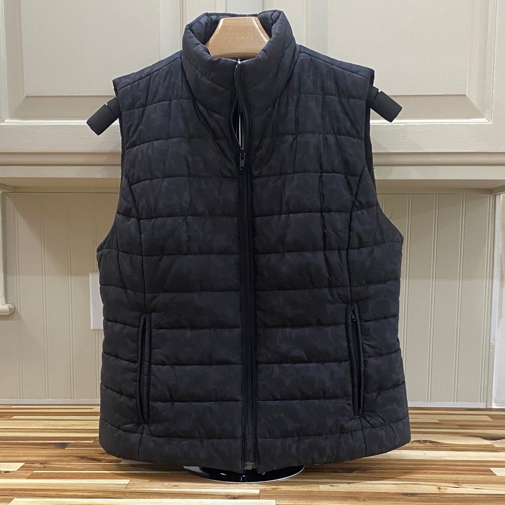 ‼️LOFT- Black Quilted Women's Vest with Pattern -Size Small